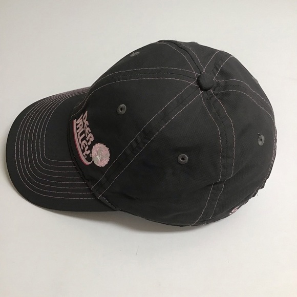 Deer Valley Ski Resort Hat Gear Cap Gray Pink Contrast Stitch Adjusts Vintage - Picture 11 of 11